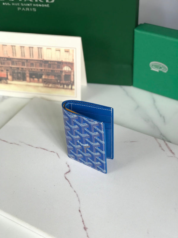 Goyard Saint-Pierre Card Wallet 11cm Sky Blue Canvas