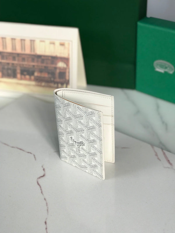 Goyard Saint-Pierre Card Wallet 11cm White Canvas