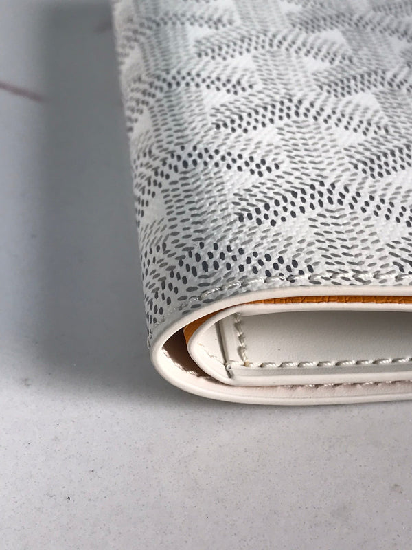 Goyard Saint-Pierre Card Wallet 11cm White Canvas