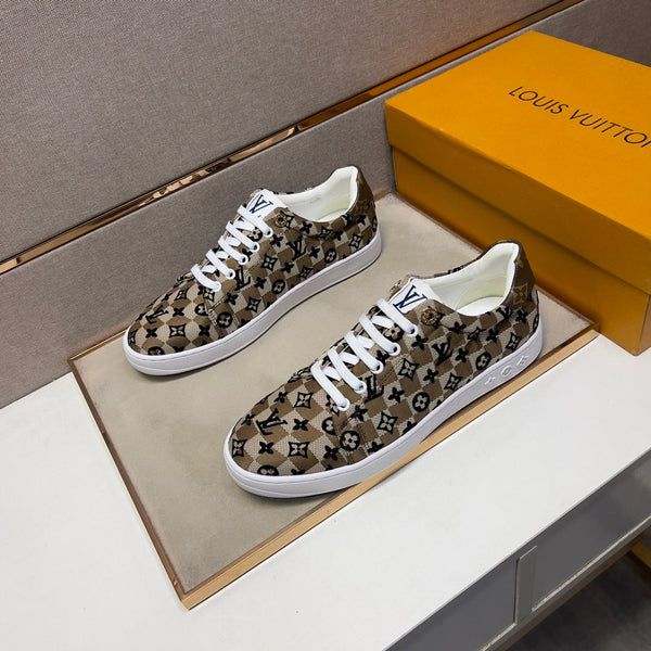 LV TRAINER PEANUT BROWN MIX BLACK DAMIER BREATHABLE FABRIC