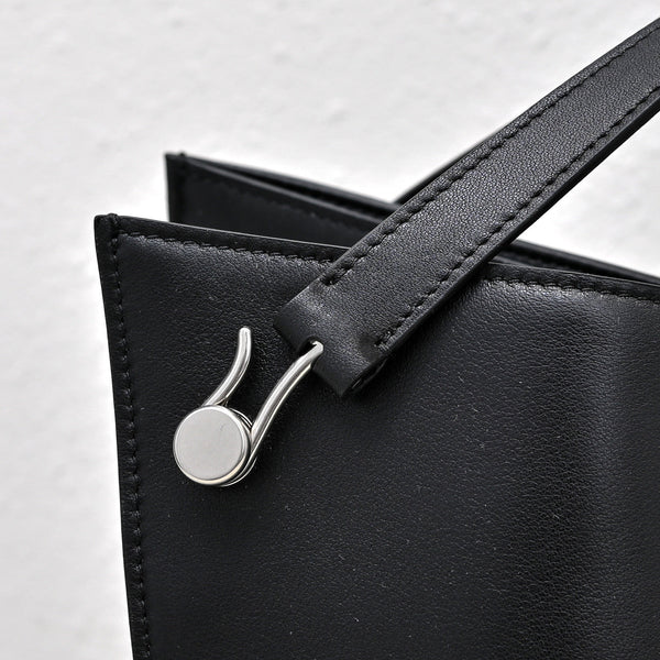 The Row Alexia Tote Bag 36cm Black Leather