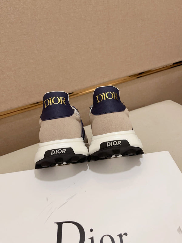 CD CROSS SNEAKER TAN AND BEIGE SUEDE