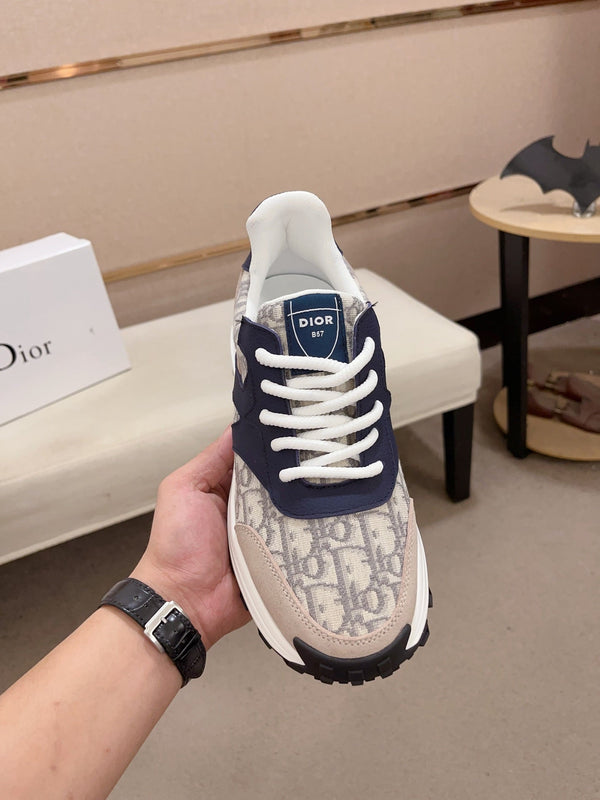 CD CROSS SNEAKER TAN AND BEIGE SUEDE