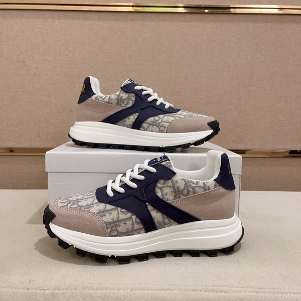 CD CROSS SNEAKER TAN AND BEIGE SUEDE