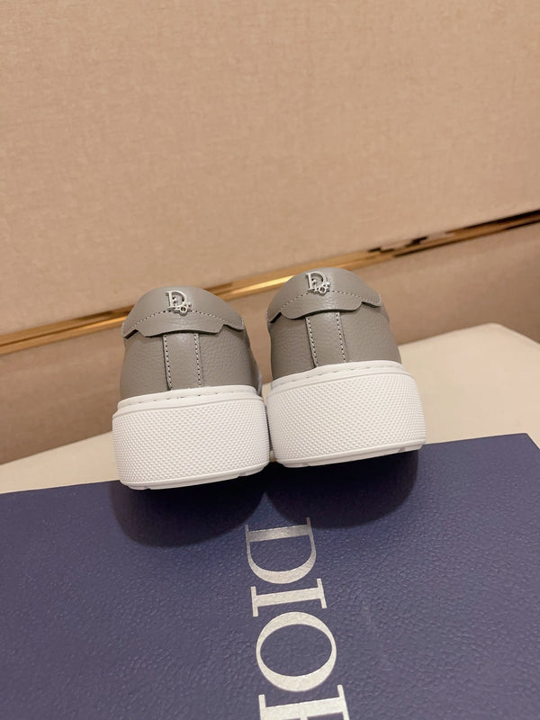 CD B23 SLIP ON GRAY CALFSKIN AND JACQUARD