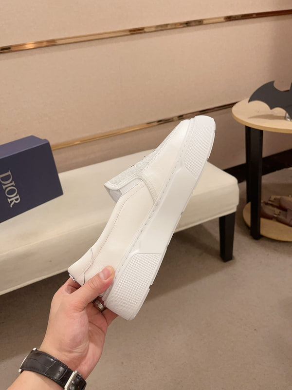 CD B23 SLIP ON IN VITELLO BIANCO E JACQUARD