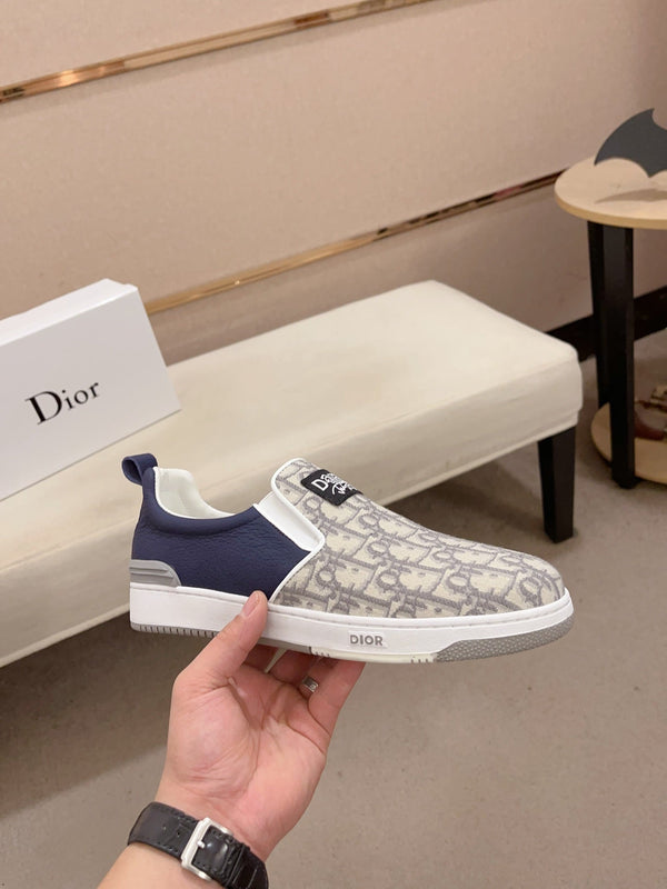 CD SOLAR SLIP-ON NAVY AND IVORY JACQUARD