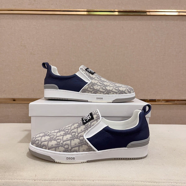 CD SOLAR SLIP-ON NAVY AND IVORY JACQUARD