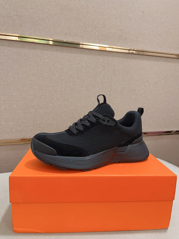 HM HUGO SNEAKER BLACK WEAVE AND SUEDE