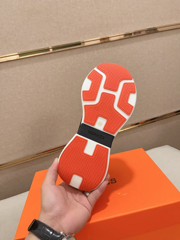 HM HUGO SNEAKER BLACK-WHITE WEAVE AND SUEDE