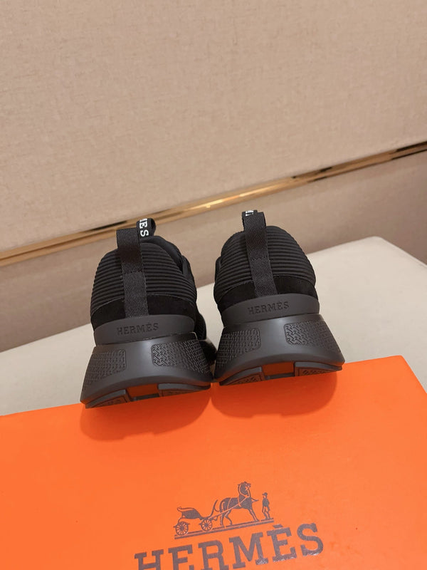 HM HUGO SNEAKER BLACK WEAVE AND SUEDE