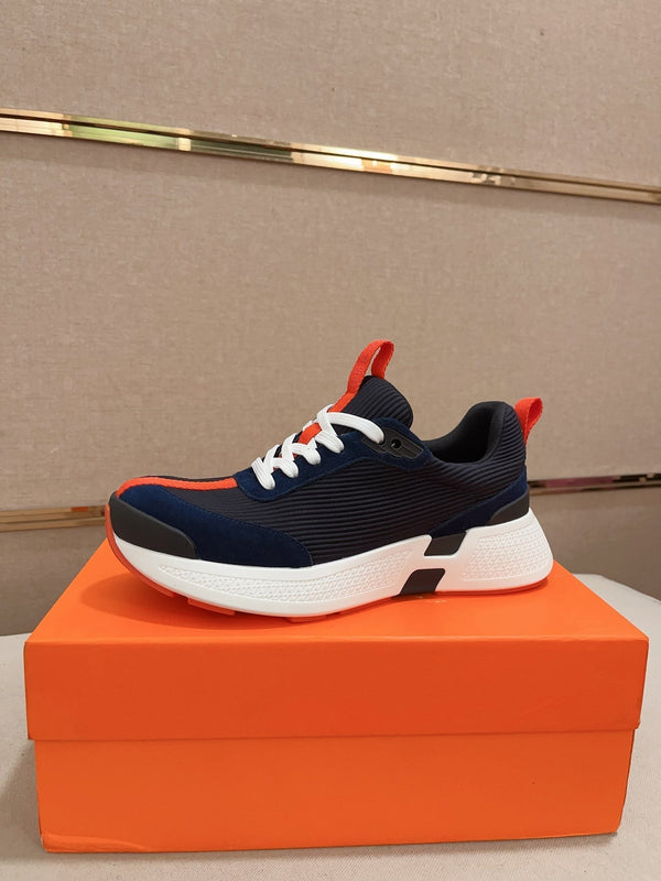 HM HUGO SNEAKER NAVY WEAVE AND SUEDE