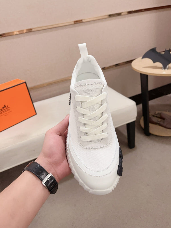 SNEAKER HM BOUNCING IN PELLE DI VITELLO BIANCA