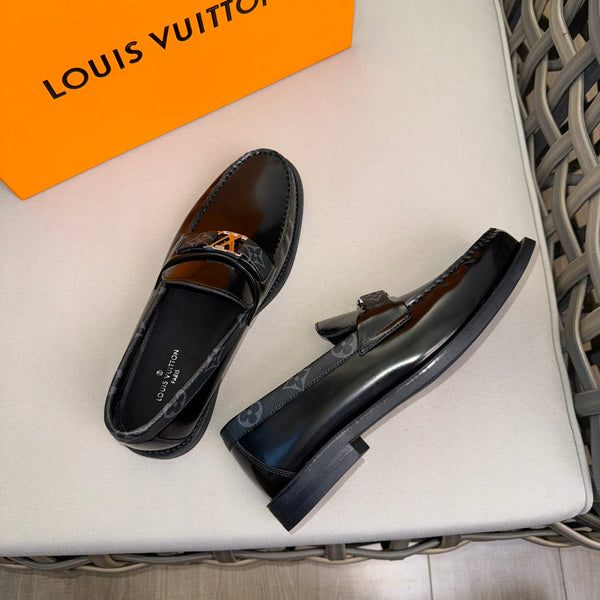 LV MAJOR LOAFERS IN BLACK SOFT CALFSKIN