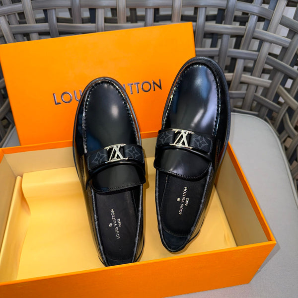 LV MAJOR LOAFERS IN BLACK SOFT CALFSKIN