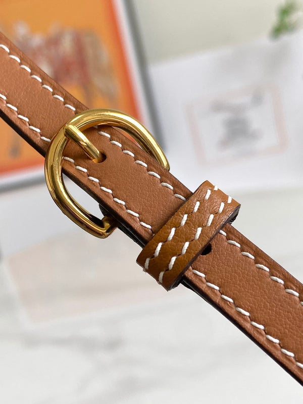 HM 24/24 Mini Bag 21cm Gold Evercolor Leather Gold Hardware