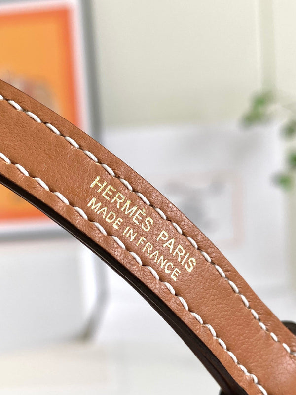 HM 24/24 Mini Bag 21cm Gold Evercolor Leather Gold Hardware