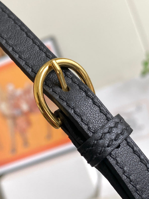 HM 24/24 Mini Bag 21cm Black Evercolor Leather Gold Hardware