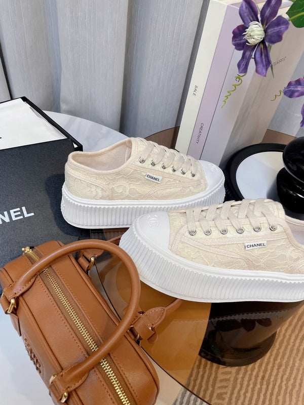 cc sneaker 40 beige lace