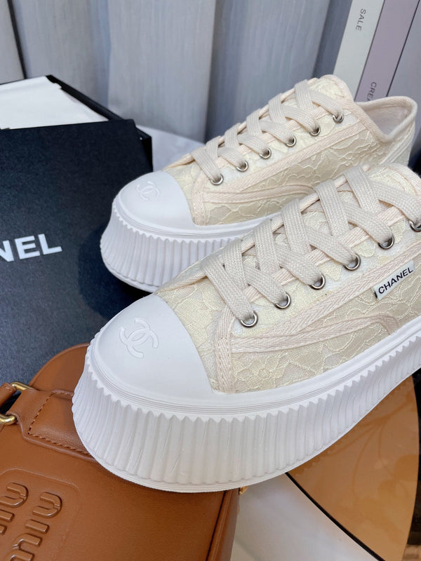cc sneaker 40 beige lace