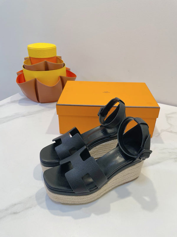 HM Elda espadrille Black Cowhide 212234