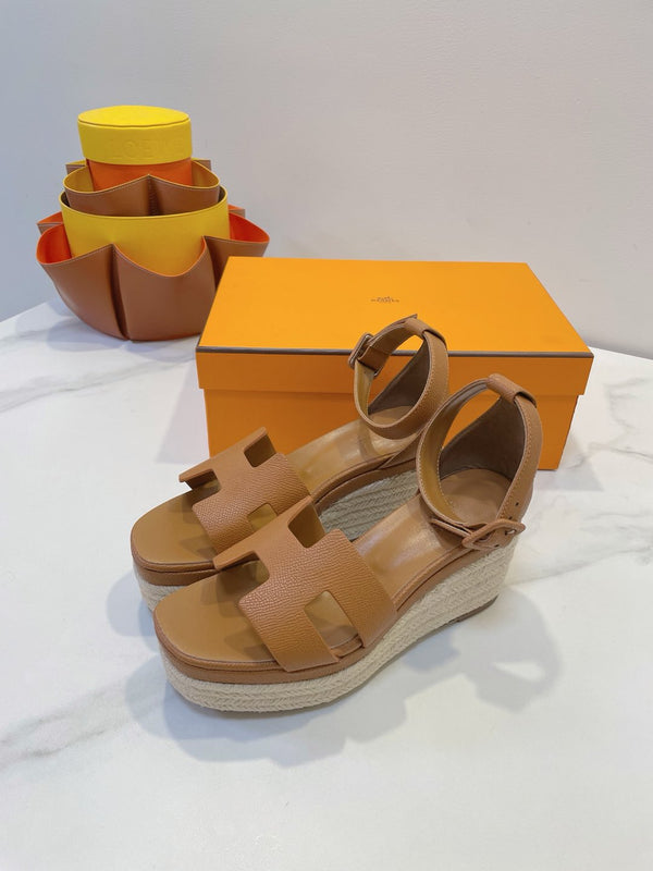 HM Elda espadrille Copper Brown Cowhide 212237