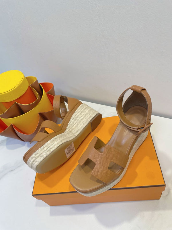 HM Elda espadrille Copper Brown Cowhide 212237