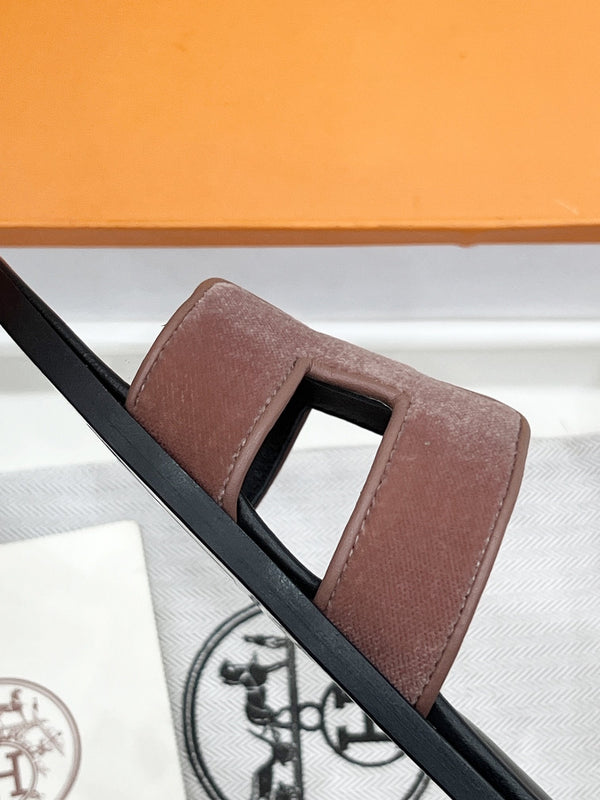 0ran sandal sienna velvet goatskin