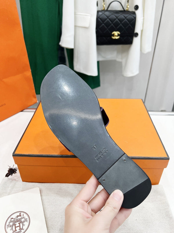 Sandalo 0ran in velluto viola in pelle di capra