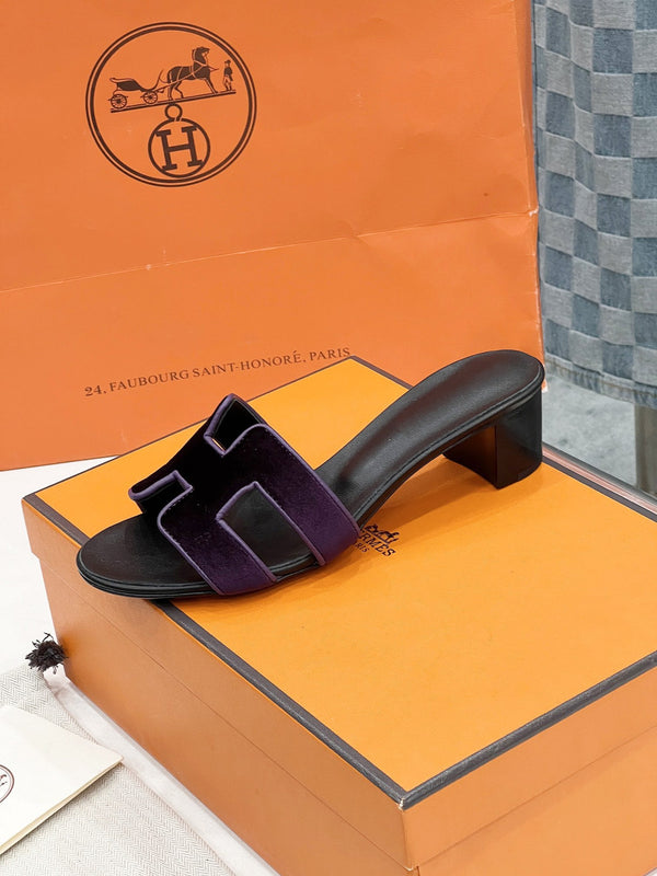 0ran 45 sandal purple velvet goatskin