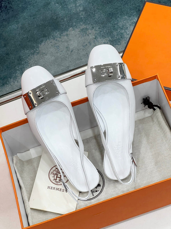 INNOCENT SLINGBACK IN PELLE DI VITELLO BIANCA