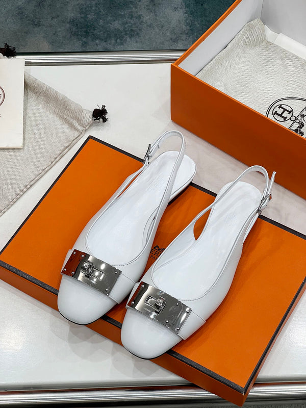 INNOCENT SLINGBACK IN PELLE DI VITELLO BIANCA