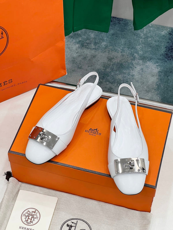 INNOCENT SLINGBACK IN PELLE DI VITELLO BIANCA