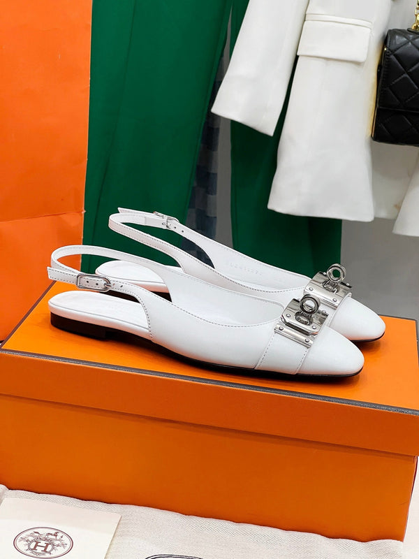 INNOCENT SLINGBACK IN PELLE DI VITELLO BIANCA
