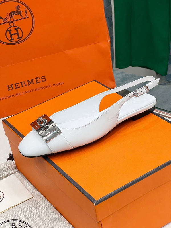 INNOCENT SLINGBACK IN PELLE DI VITELLO BIANCA