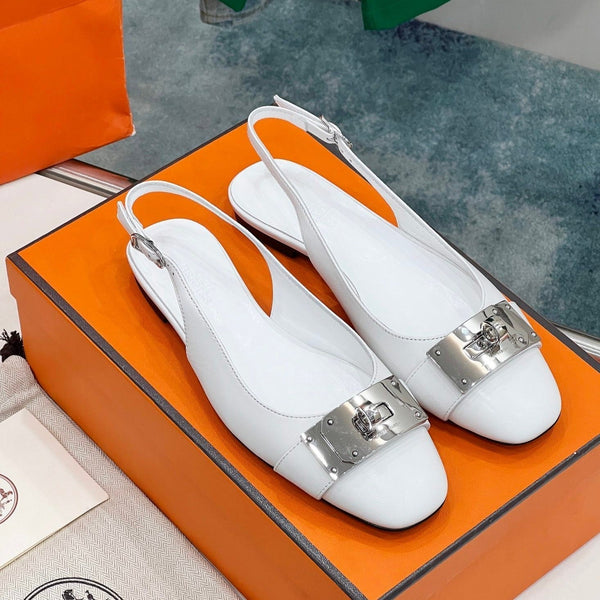 INNOCENT SLINGBACK IN PELLE DI VITELLO BIANCA