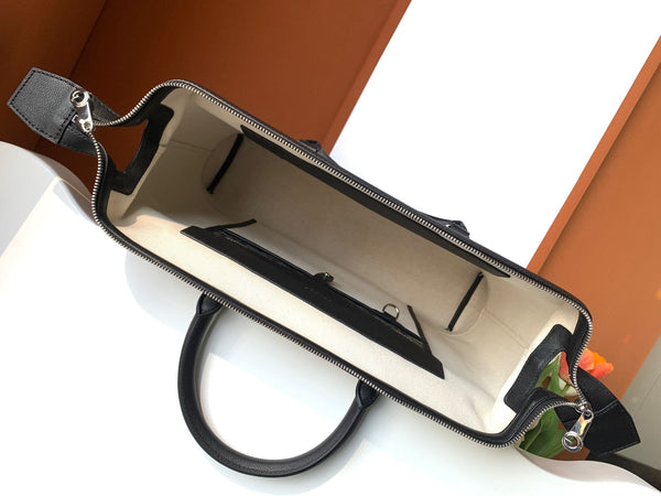 CISALPIN DOCUMENT CASE 39 IN BLACK GOYARDINE CANVAS AND CALFSKIN