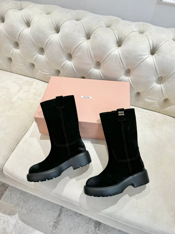 Miu Boots Black Suede 455930