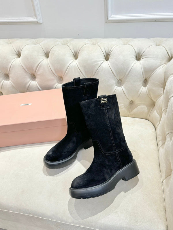 Miu Boots Black Suede 455930