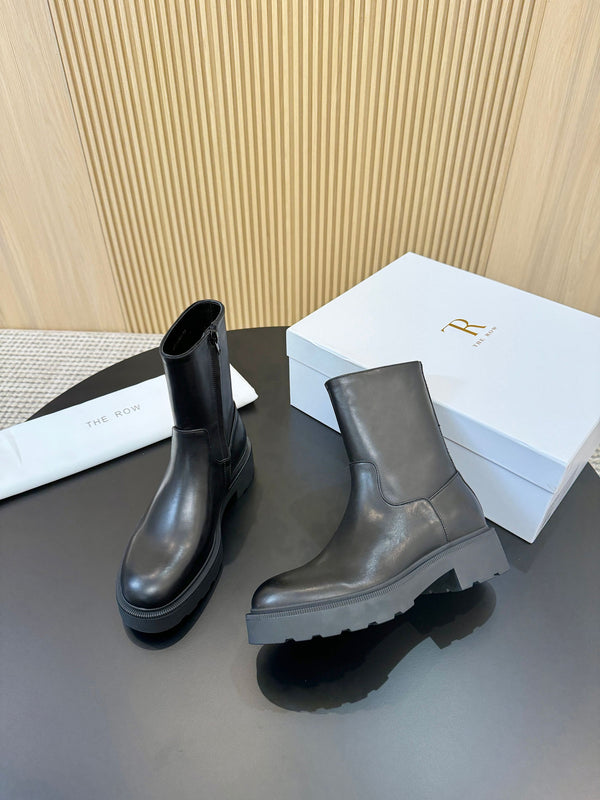 The Row Nobilis Boots Black Cowhide 455863