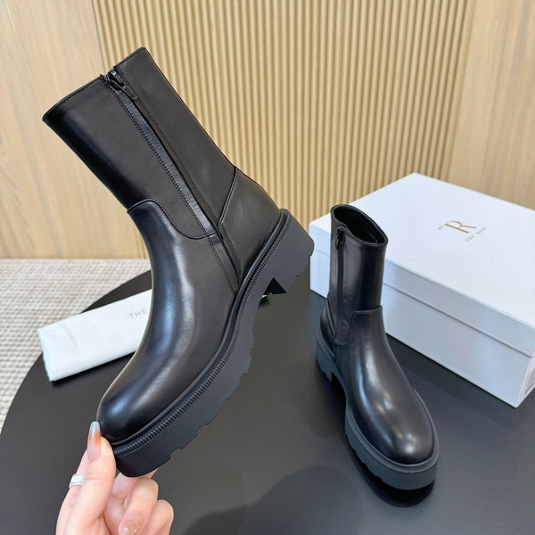 The Row Nobilis Boots Black Cowhide 455863