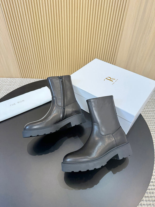 The Row Nobilis Boots Black Cowhide 455863