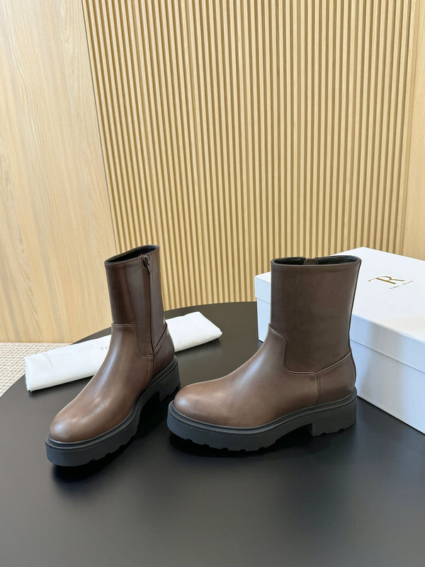 The Row Nobilis Boots Brown Cowhide 455862