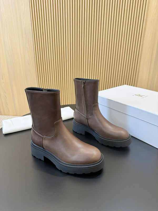 The Row Nobilis Boots Brown Cowhide 455862