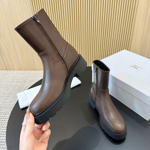 The Row Nobilis Boots Brown Cowhide 455862