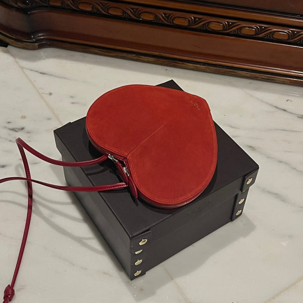 LE COEUR BAG 21 IN OLD BRICK SUEDE