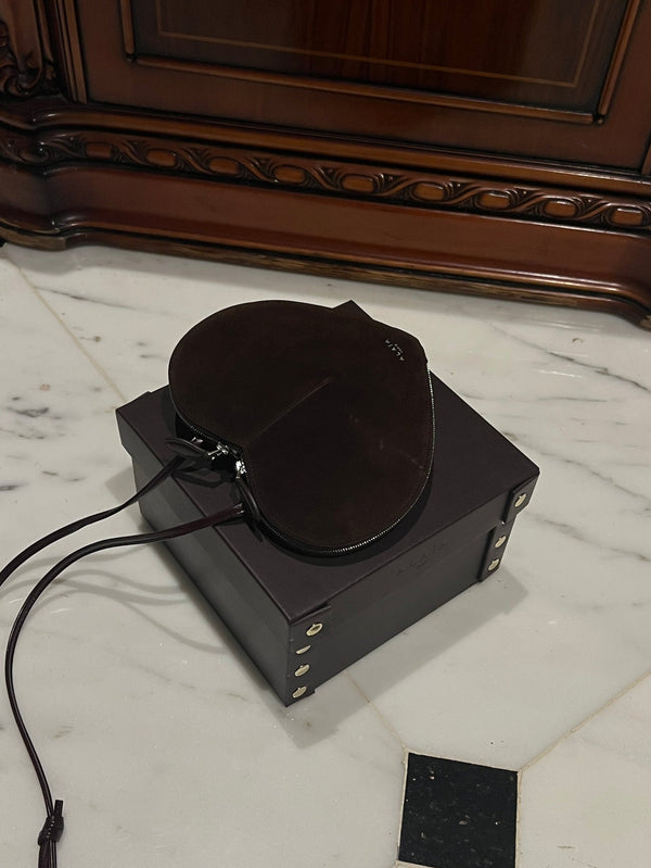 LE COEUR BAG 21 IN HICKORY BROWN SUEDE