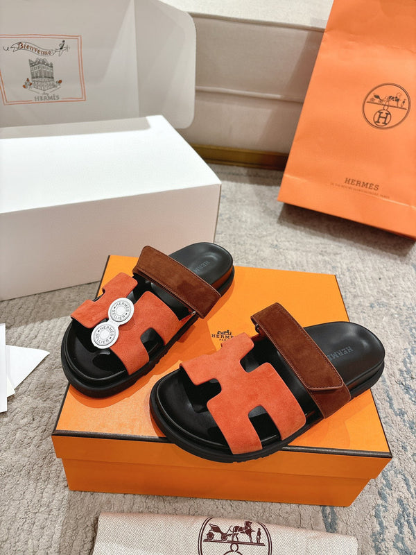 Sandalo HM 25 Chypre Camoscio Marrone Arancione