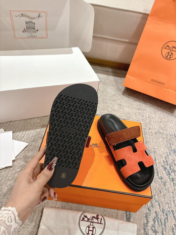 Sandalo HM 25 Chypre Camoscio Marrone Arancione