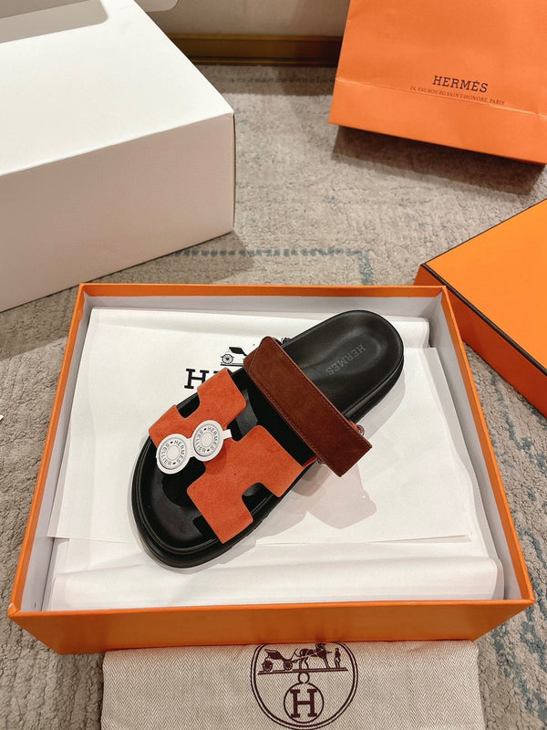 Sandalo HM 25 Chypre Camoscio Marrone Arancione